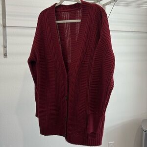 Maroon Cardigan